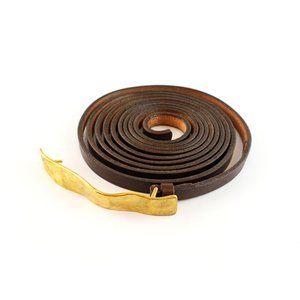 Bauxo "Include" Belt in Chocolate M/L with Brass